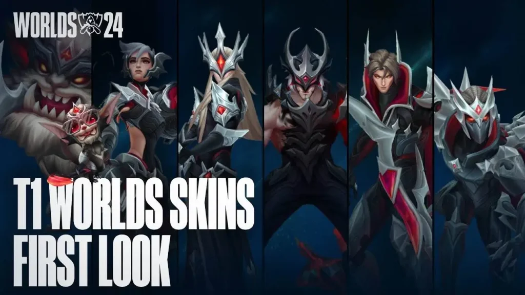 Skins da T1 são reveladas e temos uma nova coleção da equipe penta campeã mundial