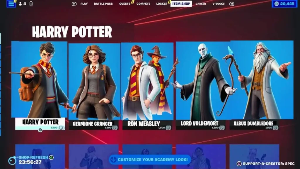 Fortnite colabs Capítulo 7 – Harry Potter