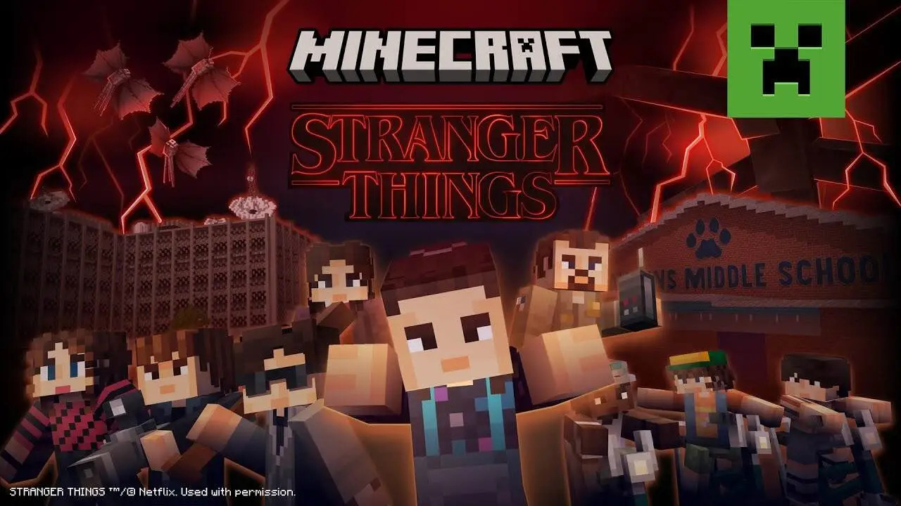 stranger thing no minecraft capa