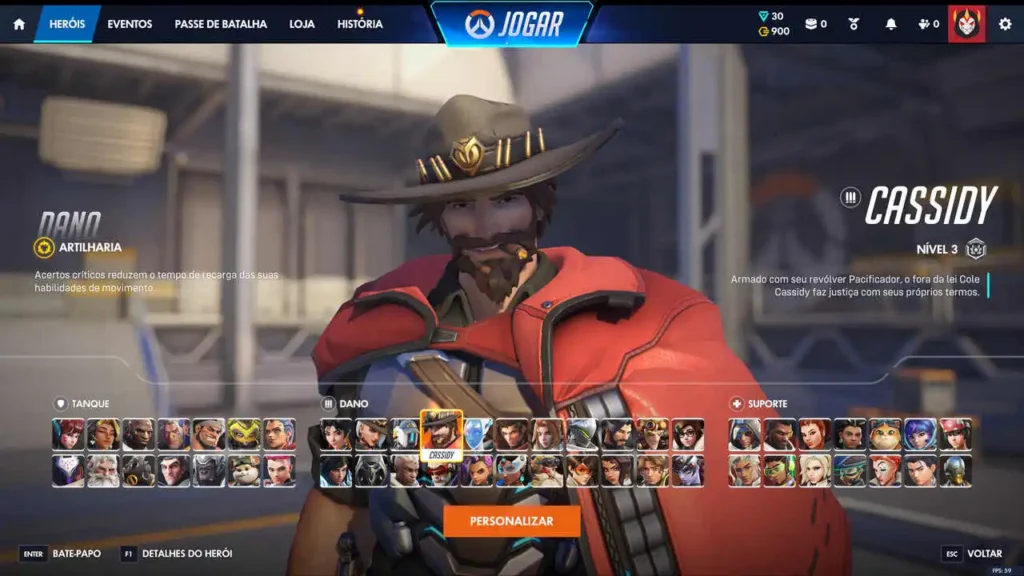 selecao de herois overwatch