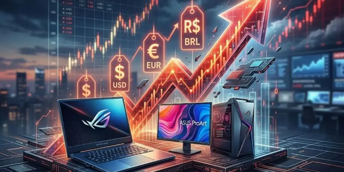 Aumento de preço da ASUS