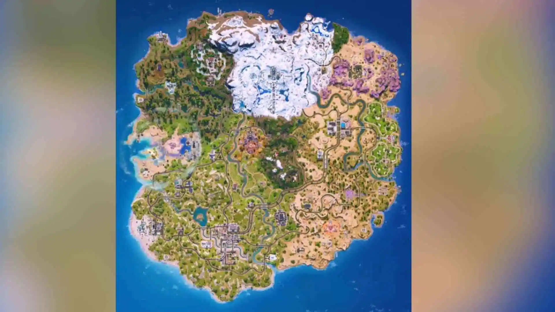 mapa da temporada 2 fortnite
